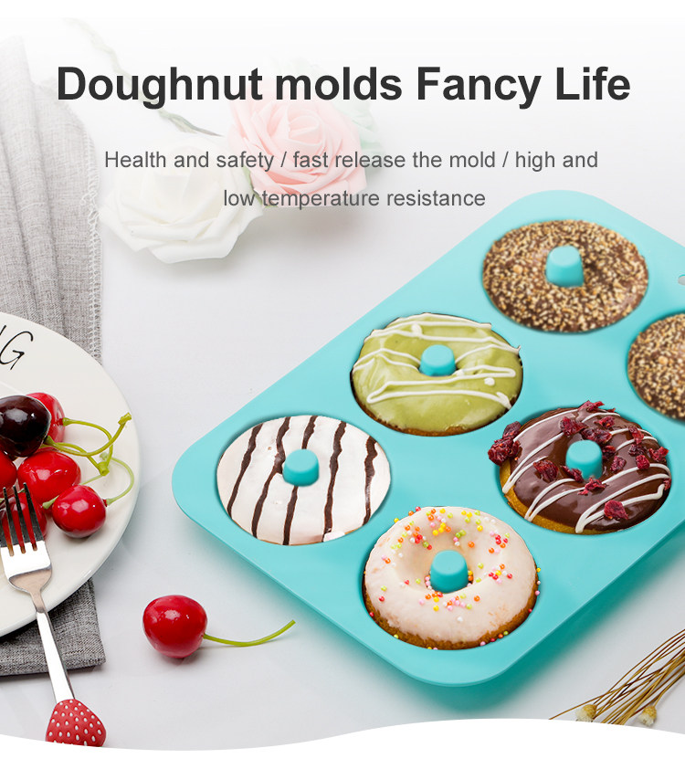 Silicone Donut Baking Pan Of 100% Nonstick Silicone Bpa Free Mold Sheet Tray